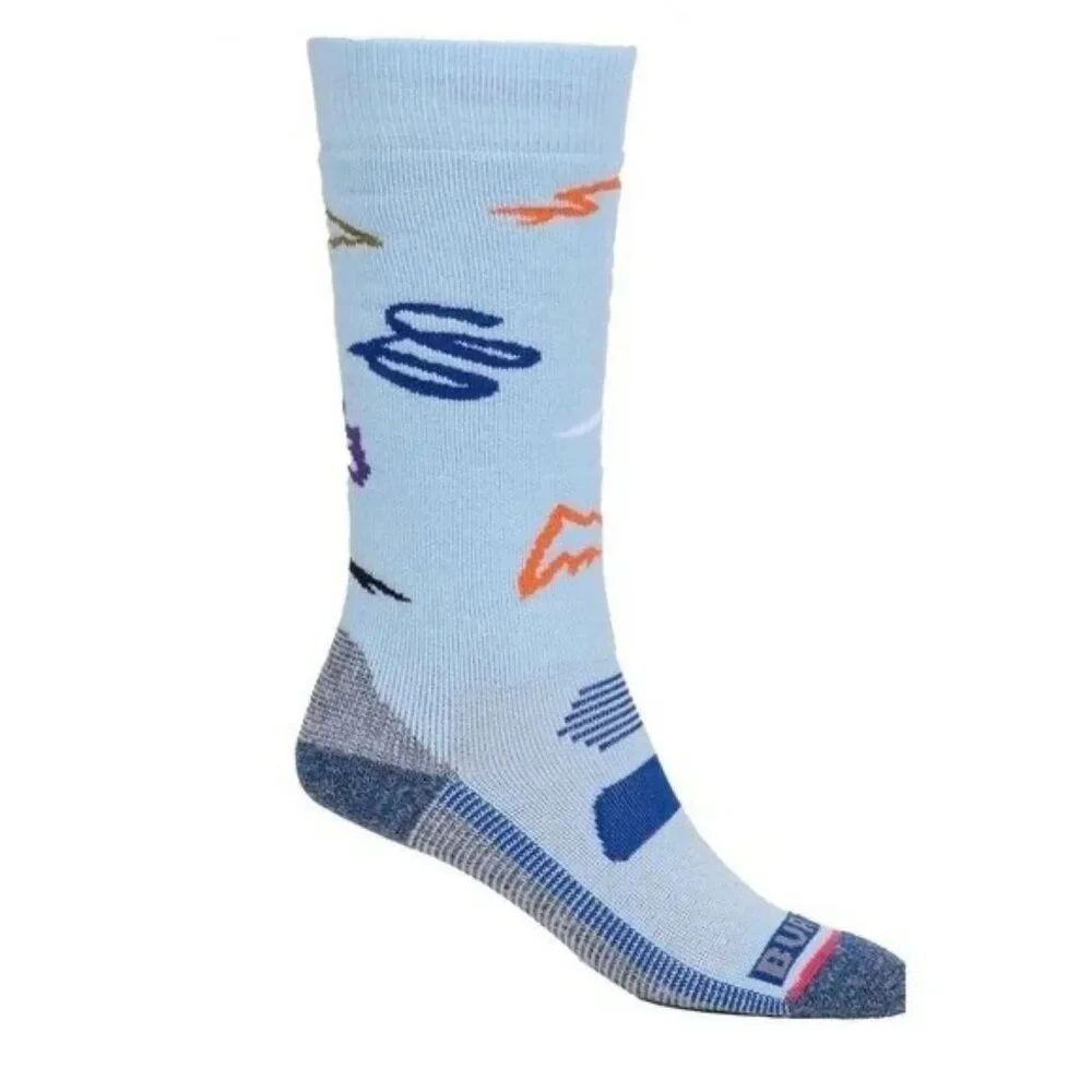 Burton Kids Performance Midweight Merino Wool Socks Youth Size M/L (2-4) 2 Pairs